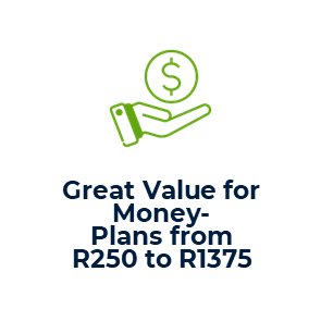 Great Value for Money - Plans from R250 to R1375